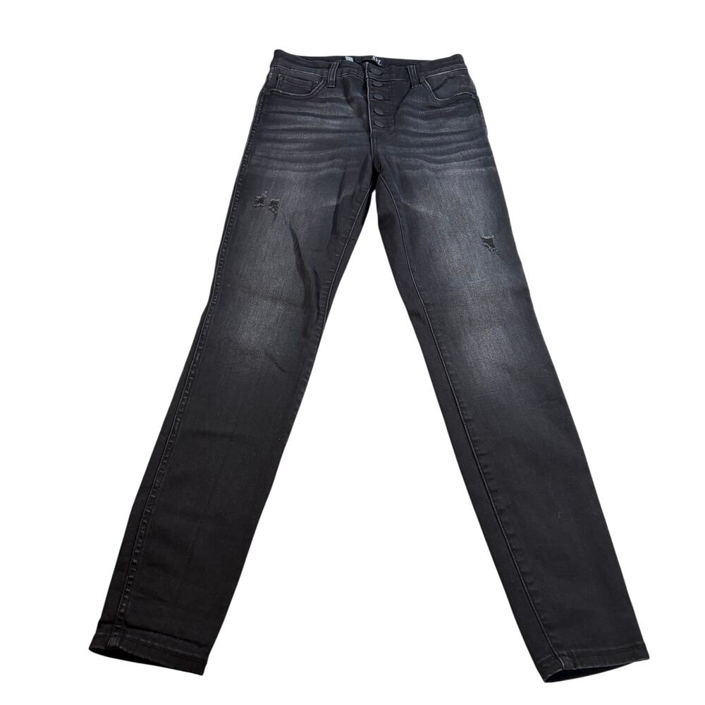 Kut from the Kloth women Mia high rise fab ab skinny black jeans.  Size 4. denim